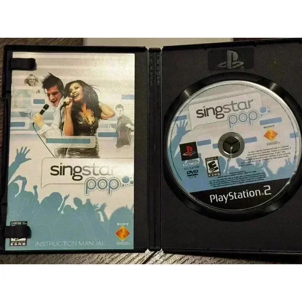 Sony PLAYSTATION 2 PS2 Lot of 3 GAMES 2 Singstar (POP +‎ Amped) and 1 Boogie